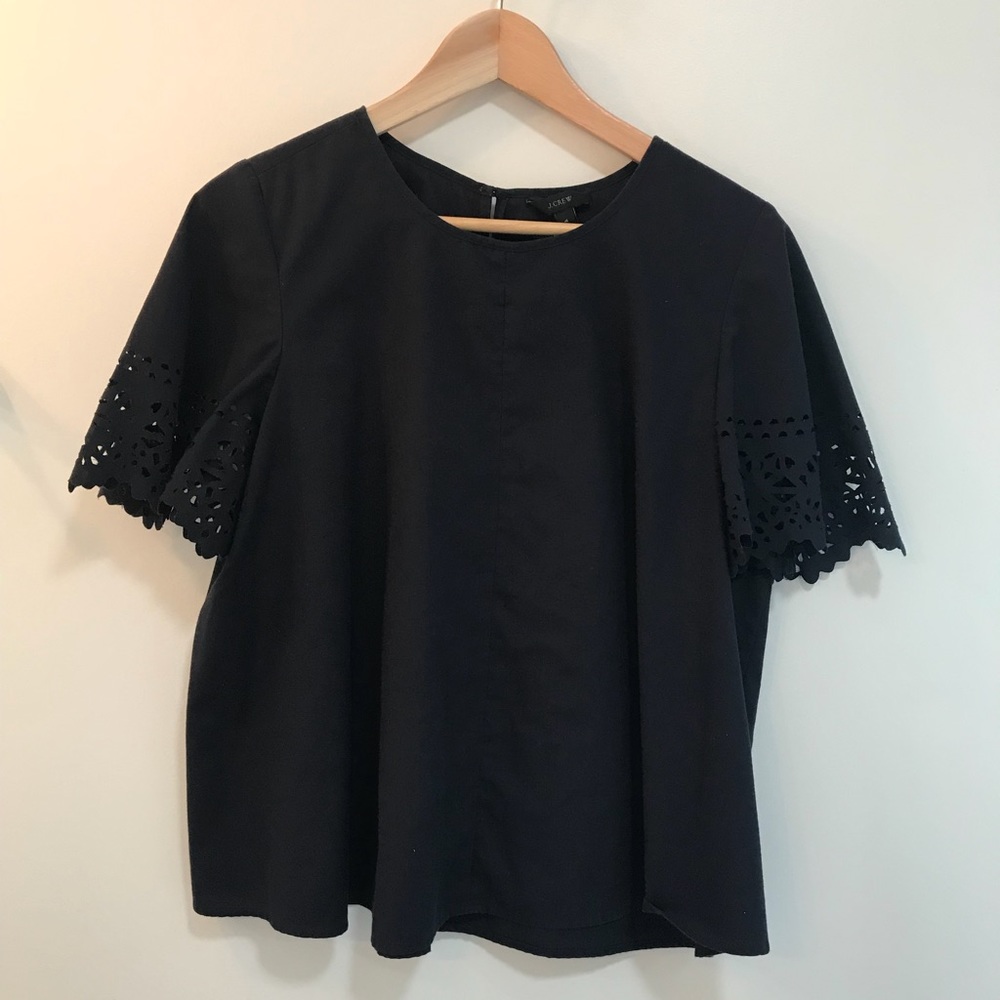 J. Crew laser-cut top